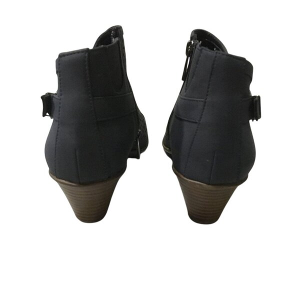 EASY STREET NAVY BLUE ANKLE BOOT SANDALS 10 N (NARROW)-NICE! - Picture 8 of 11